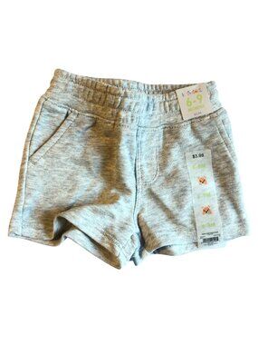 Garanimals 6-9 Months Baby Shorts Light Grey French Terry Cotton/Polyester